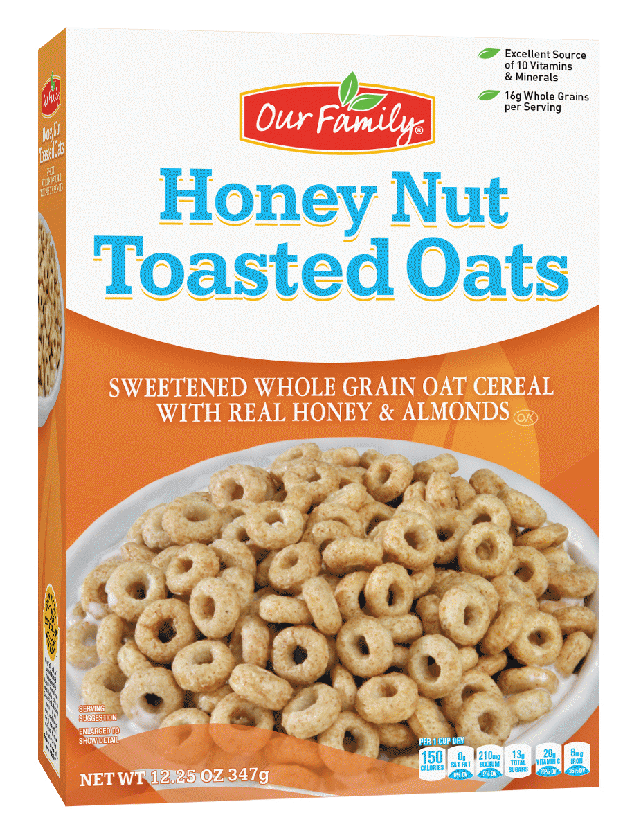 Our Family  honey nut toasted oats cereal rings Full-Size Picture